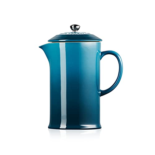 Le Creuset Stoneware French Press, 34 Oz., Deep Teal