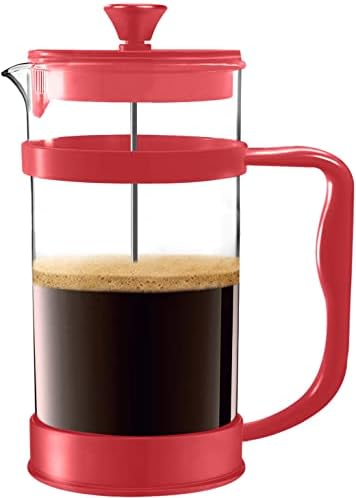  34 Ounce French Press Espresso And Tea Maker With Triple Filters, Stainless Steel Plunger And Heat Resistant Borosilicate Glass - Black