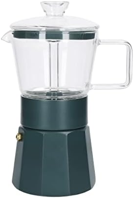  Verona Glass Espresso Maker, Black, 6 Cup, Gift Boxed