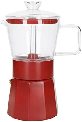  Verona Glass Espresso Maker, Black, 6 Cup, Gift Boxed