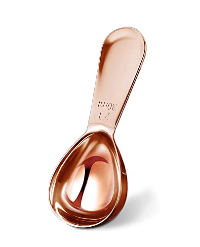  Short Handle Coffee Scoop For Ground Coffee Rose Gold 2 Tbsp Stainless Steel Measuring Coffee Spoon Coffee Bean Tea Sugar Flour Liquid