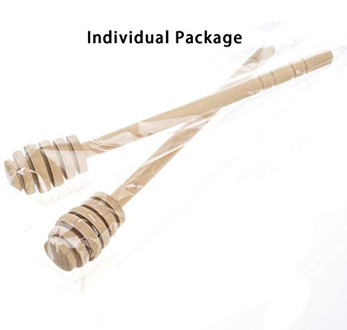  GIYOMI Wooden Honey Dipper Stick For Honey Jar Dispense Drizzle Honey,2 Pcs 6.3 Inch / 16cm Honey Dippers Sticks-Honeycomb Stick-Wooden Honey Spoon