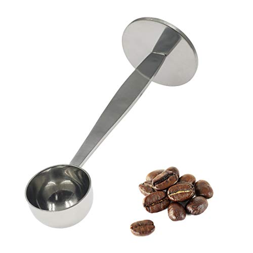  2-in-1 Coffee Scoop Stainless Steel Measuring And Tamping Coffee Spoon(15ml)-1pc
