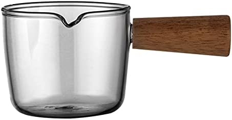  2 Pieces Double Spout Espresso Shot Glass, Coffee One Spouts Glass Espresso Measuring Glass, Glass Replacement Carafe With Handle For Milk Coffee Espresso Maker (Size : 100ml)