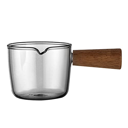  2 Pieces Double Spout Espresso Shot Glass, Coffee One Spouts Glass Espresso Measuring Glass, Glass Replacement Carafe With Handle For Milk Coffee Espresso Maker (Size : 100ml)