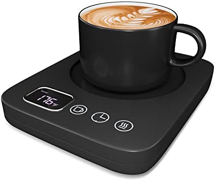  NIGMA Coffee Mug Warmer For Desk, Electric Cup Candle Warmer With Auto Shut Off, Smart Kitchen Gadget For Heating Coffee, Tea, Hot Chocolate, And Milk (No Cup, Black)