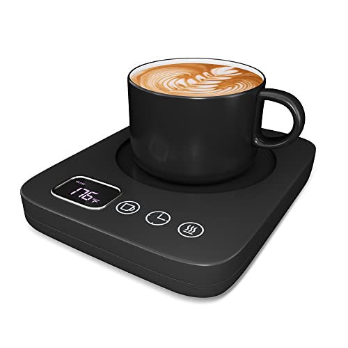  NIGMA Coffee Mug Warmer For Desk, Electric Cup Candle Warmer With Auto Shut Off, Smart Kitchen Gadget For Heating Coffee, Tea, Hot Chocolate, And Milk (No Cup, Black)