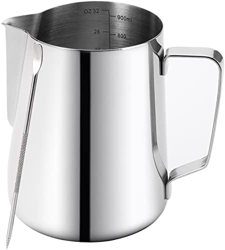  50oz Milk Frothing Pitcher, Stainless Steel Coffee Tools Cup Steaming Pitchers With Decorating Art Pen, Milk Coffee Cappuccino Latte Art Milk Jug Cup For Espresso Machines Latte Art