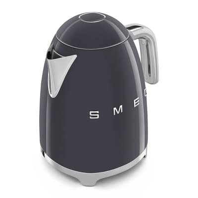 Smeg MEG 50's Retro Style 7 Cup Electric Kettle, Slate Grey KLF03GRUS
