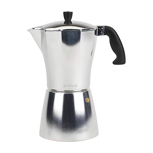  Koffe 12-Cup Aluminum Stovetop Moka Pot Espresso Maker, Silver