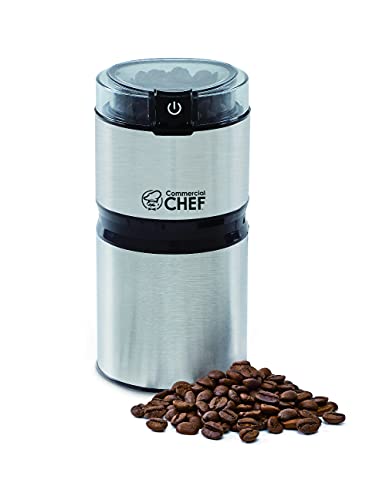  Tric Coffee Grinder Spice Grinder - Stainless Steel Blades Grinder For Coffee Bean Seed Nut Spice Herb Pepper, Brushed Stainless Steel Texture And Transparent Lid