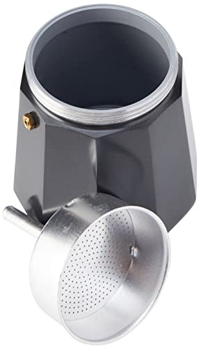  Monix Vitro Noir Aluminium Non-Stick 12 Cups Coffee Maker, 30 X 30 X 30 Cm, Black