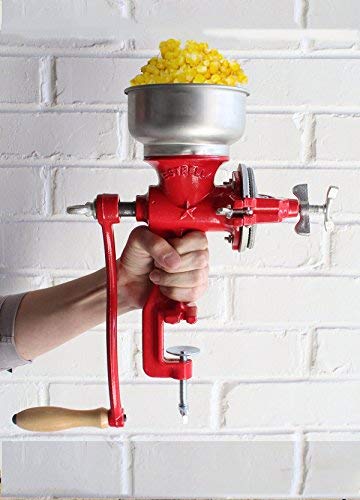  Cast Iron Manual Crank Corn Grain Grinder 14" Tall & 5" Hopper