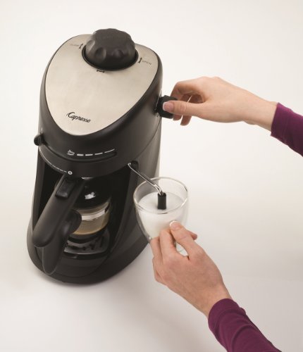  303.01 4-Cup Espresso And Cappuccino Machine Black 13.25" X 7.5" X 9.75"