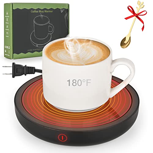  Coffee Mug Warmer, 50 W Coffee Warmer With 3-Temperature Settings(180°F ~ 105°F), 4H Auto Shut Off, Electric Coffee Cup Warmer For Desk,Beverage Warmer For Coffee Tea Espresso Milk