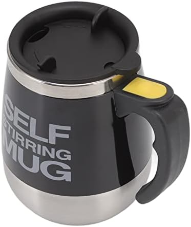  Automatic Electric Stir Mixing Cup,Self Stirring Coffee Mug For Morning Office Travel 400ml Auto Mixing Cup For Coffee Tea (White)