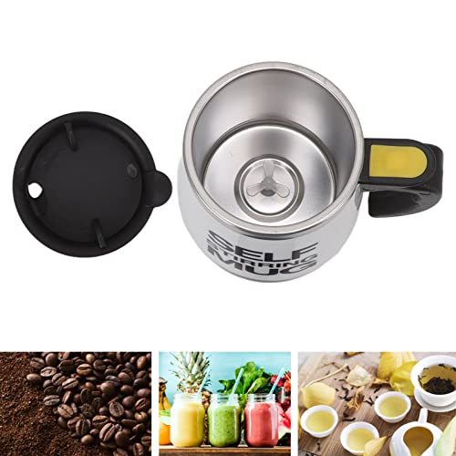  Automatic Electric Stir Mixing Cup,Self Stirring Coffee Mug For Morning Office Travel 400ml Auto Mixing Cup For Coffee Tea (White)