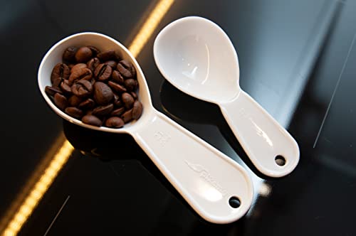  - Plastic Coffee Scoops (15ml & 30ml) Set Of 2 | Made In USA (White)