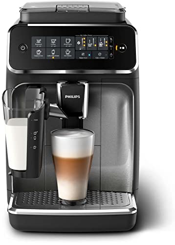 Philips 3200 Series Fully Automatic Espresso Machine W/ LatteGo, Silver, EP3246/74