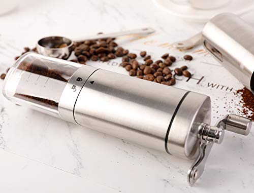  Manual Coffee Grinder Conical Burr Mill With Adjustable Setting Portable Hand Crank Coffee Bean Grinder (Manual Coffee Grinder)