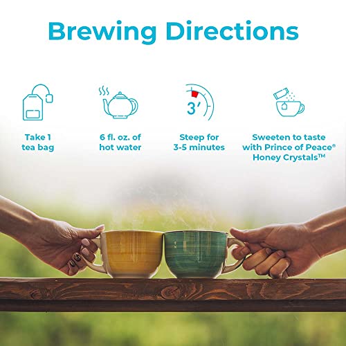  Mium White Tea, 2 Pack - 100 Tea Bags Each – White Tea Bags – Prince Of Peace – White Peony Tea – Camellia Sinensis Tea Bags – Prince Of Peace Tea – Premium Grade Tea