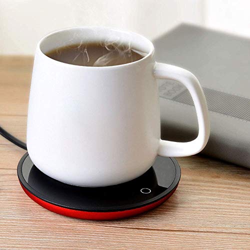  Coffee Mug Warmer Beverage Warmer Plate Desktop Heated Coffee Tea Waterproof Touch For Coffee Tea Milk(US-Red)