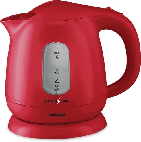  1.0L Plastic Electric Kettle, (RED)