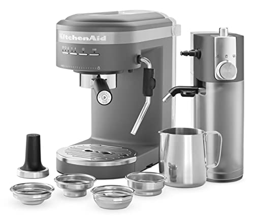 KitchenAid Espresso Machine & Milk Frother, Charcoal Grey