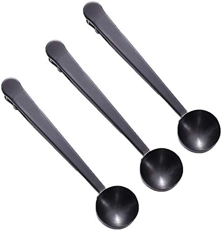  Coffee Scoop Clip Stainless Steel Tablespoon Coffee Spoon With Long Handle Multifunction Sealing Bag Clip For Tea, Coffee, Protein Powder, Instant Drinks, Kitchen Tools