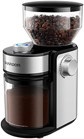  Electric Burr Coffee Grinder 2.0, Adjustable Burr Mill With 16 Precise Grind Setting For 2-14 Cup, Black