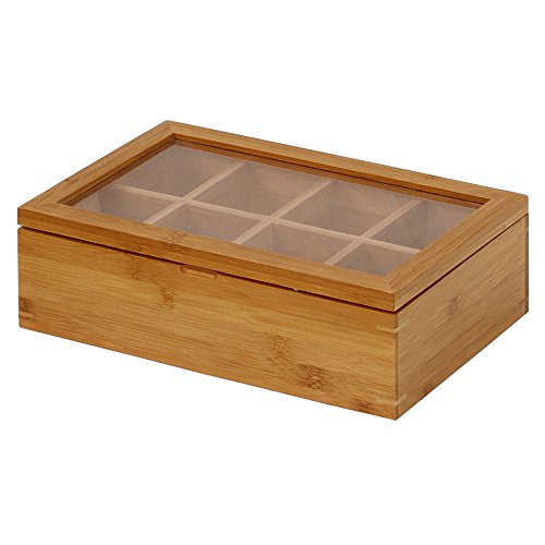  - TB1323 Oceanstar Bamboo Tea Box, 12 Inch, Natural