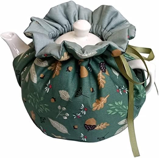  Tea Cosy - Pure Cotton Printed Tea Cosy, Kitchen Tea Pot Dust Cover, Breakfast Warmer, Insulation And Keep Warm, Color#5