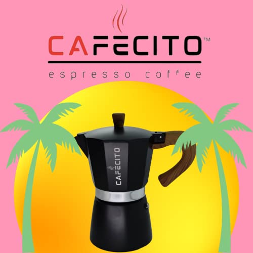  Moka Pot | 6 Espresso Cup Moka Pot - 10 Oz Manual Cuban Coffee Percolator | Italian Espresso Greca Coffee Maker | Stovetop Espresso Maker | Cafetera Cubana