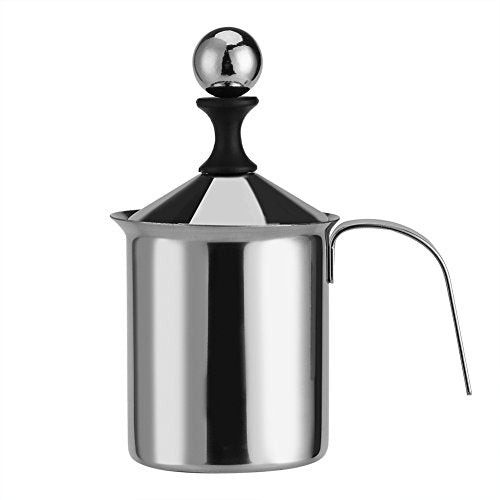  Stainless Steel Manual Milk Frother Mesh Coffee Cappuccino Foamer Creamer(800ML)