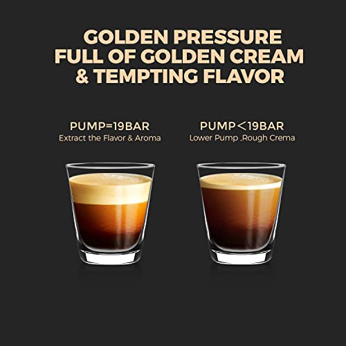  Espresso Coffee Machine 20 Bar Cappuccino Machines With Temperature Dial For Barista Brewing,Adjustable Milk Frothing For Cappuccino,1350W