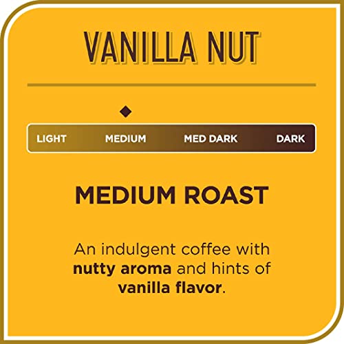  Vanilla Nut Flavored Medium Roast Coffee Pods - 100 Count - Recyclable Single-Serve Coffee Pods, Compatible With Your K-Cup Keurig Coffee Maker (Including 2.0)