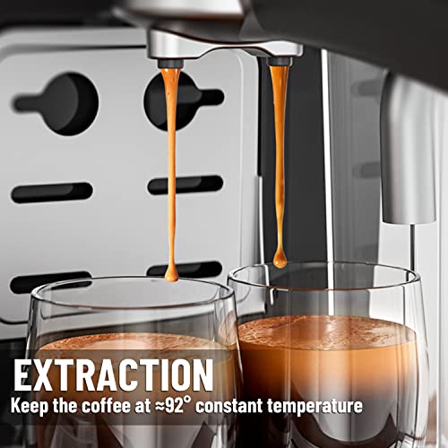  Espresso Machine With Milk Frother, 20 Bar Semi-automatic Pump Espresso Machine, All-in-one Steam Espresso Machines For Coffee Lovers, Mother's Day Gift