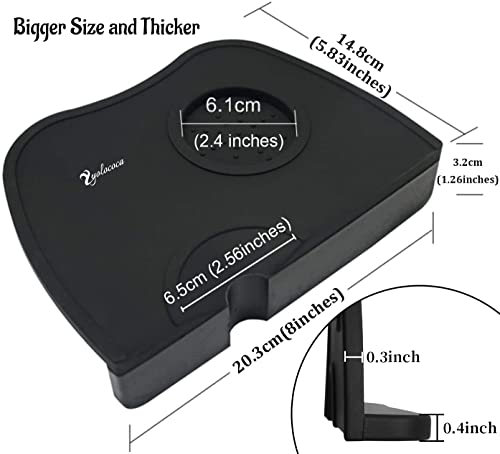  Yolococa Thick Tamper Mat Corner Tamping Pad Silicone Food Grade Non-Slip Espresso Accessory