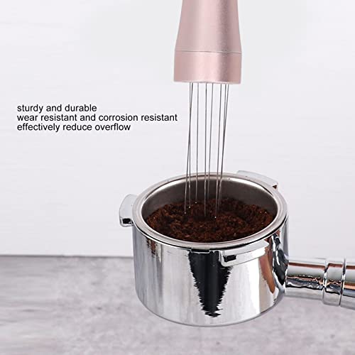  Stainless Steel Coffee Needle Stirrer, Aluminum Alloy Polished Wear Ressitant Coffee Needle Stirring Distributor For Coffee Bar(Rose Gold)