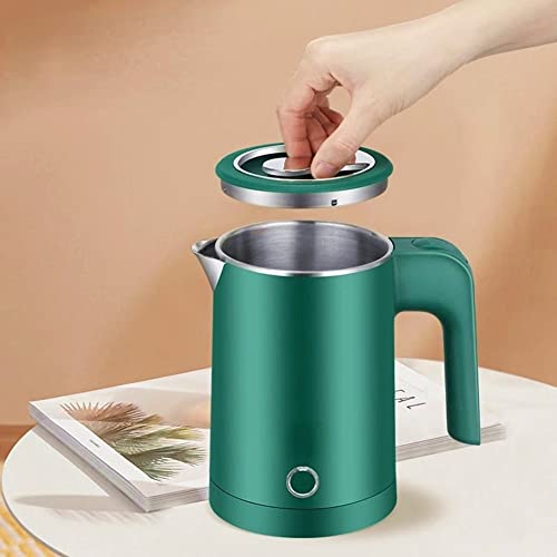  Mall Portable Electric Kettle, 0.6L Mini Stainless Steel Travel Kettle, Portable Mini Hot Water Boiler Heater, Quiet Fast Boil & Cool Touch With Boil-Dry Protection (Green)