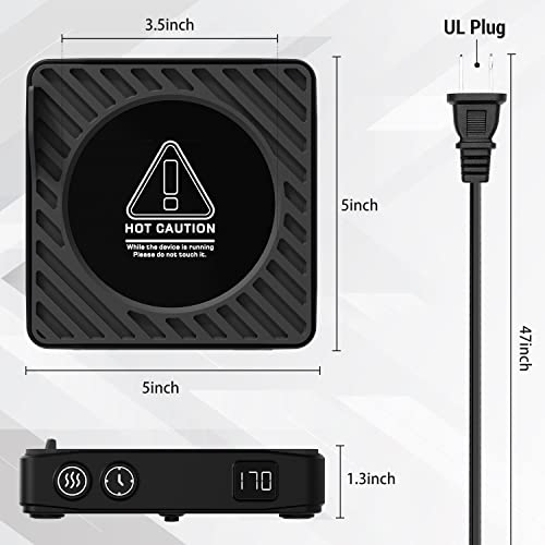  Coffee Mug Warmer With Auto Off Timer, Coffee Cup Warmer For Desk With Auto ON/Off, Coffee Warmer For Desk Auto Shut Off With 3-Temp Settings, Electric Coffee Cup Warmer, Wax Warmer, Warm Gift