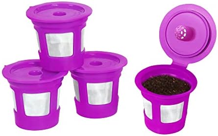  2-Item Bundle: 4-Pack Cafe Save Reusable K Cup Coffee Filters + EZ-Scoop 2 Tbsp Coffee Scoop With Integrated Funnel, Refillable Coffee Pod Capsule For Use With Keurig & Select Single Cup Coffee Maker