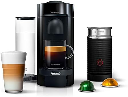 Nespresso VertuoPlus Coffee And Espresso Machine By De'Longhi With Milk Frother, 14 Ounces, Ink Black