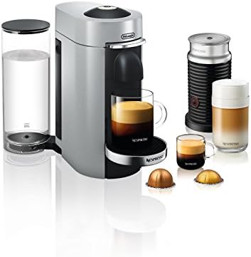 De'Longhi Longhi ENV155SAECA Nespresso VertuoPlus Coffee & Espresso Maker With Aeroccino, Silver