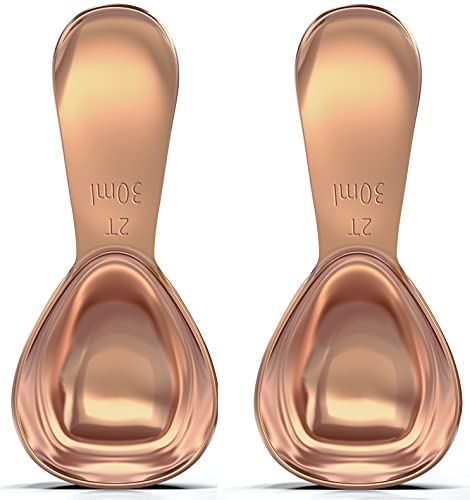  - Stainless Steel Coffee Scoop Set (2&2 Tablespoon, 30ml And 30ml) Exact Measuring Spoons For Coffee, Tea, Sugar, Flour And More! - Rose Gold …