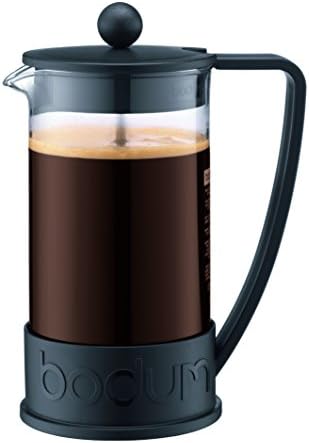 Bodum Brazil French Press Coffee Maker, 1.5 Liter, 51 Ounce, Black & BISTRO Blade Grinder, Electric Blade Coffee Grinder, Black