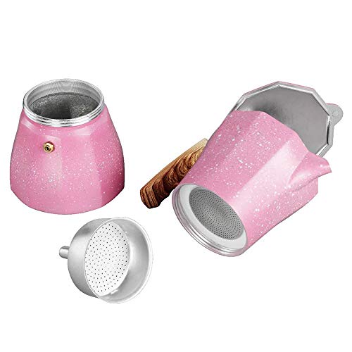  Latte Mocha Coffee Maker Italian Moka Espresso Cafeteira Percolator Pot Stovetop Coffee Maker 300Ml Pink