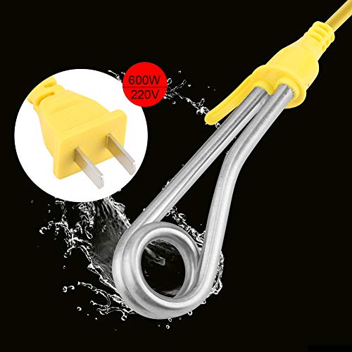  Mini Electric Heater Element,600W Mini Boiler Hot Water Coffee Immersion Travel Use CN Plug 220V,for Household, Office, University Dorm Or Travel Use