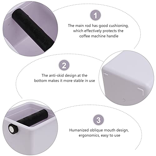  DOITOOL Coffee Espresso Maker Accessories Knock Box Small Coffee Knock Box Absorbent Anti Slip For Home Cafe Espresso Grind Waste Bin White Espresso Grounds Knock Box Grind Waste Bin