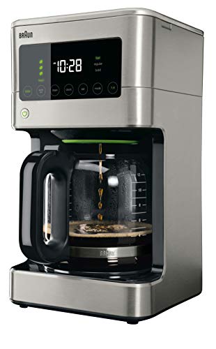 Braun Brew Sense 12 Cup Touch Screen Drip Coffee Maker Machine With Brew Strength Options, 2 Hour Shut Off And 24 Hour Timer, Stainless Steel